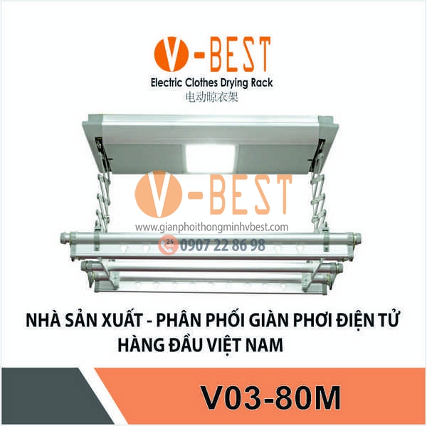 giàn phơi điện tử V03-80M