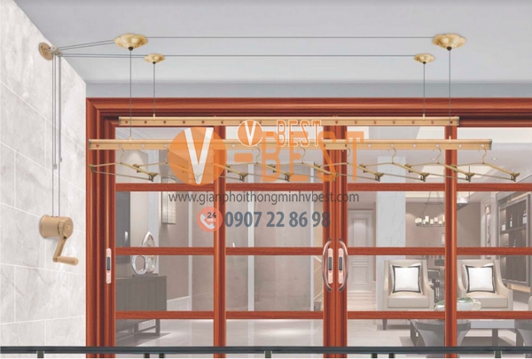 Giàn phơi quay tay H816B/G