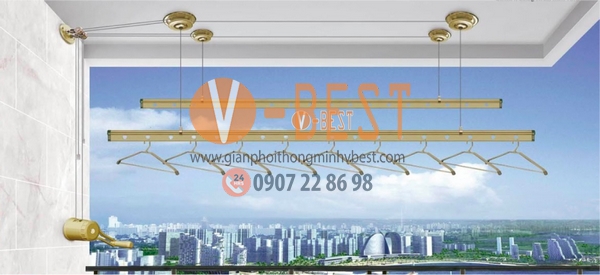 Giàn phơi quay tay H816B/G