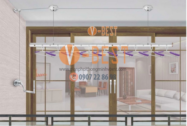 Giàn phơi quay tay VBEST H819