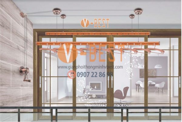 Giàn phơi quay tay H8988A