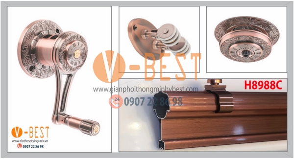 Giàn phơi quay tay H8988C