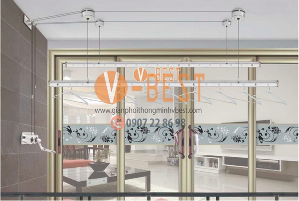 Giàn phơi quay tay VBEST H808